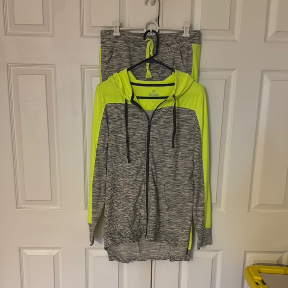 SO Gray and Yellow Track Pants
